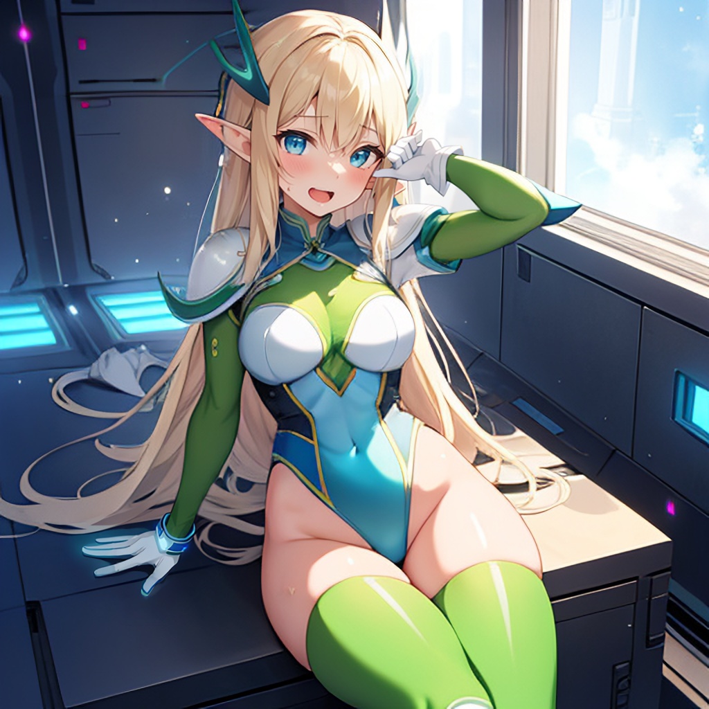 [CG集] 近未来スーツ風エルフさん