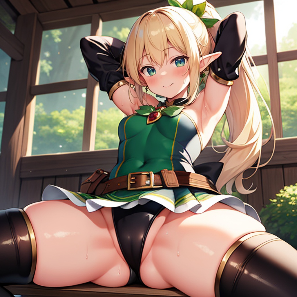 [CG集] レオタード風エルフさん