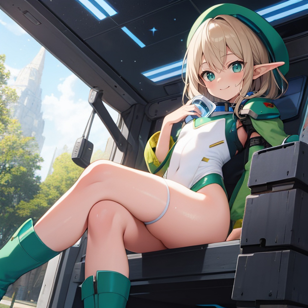 [CG集] 近未来宇宙服風エルフさん