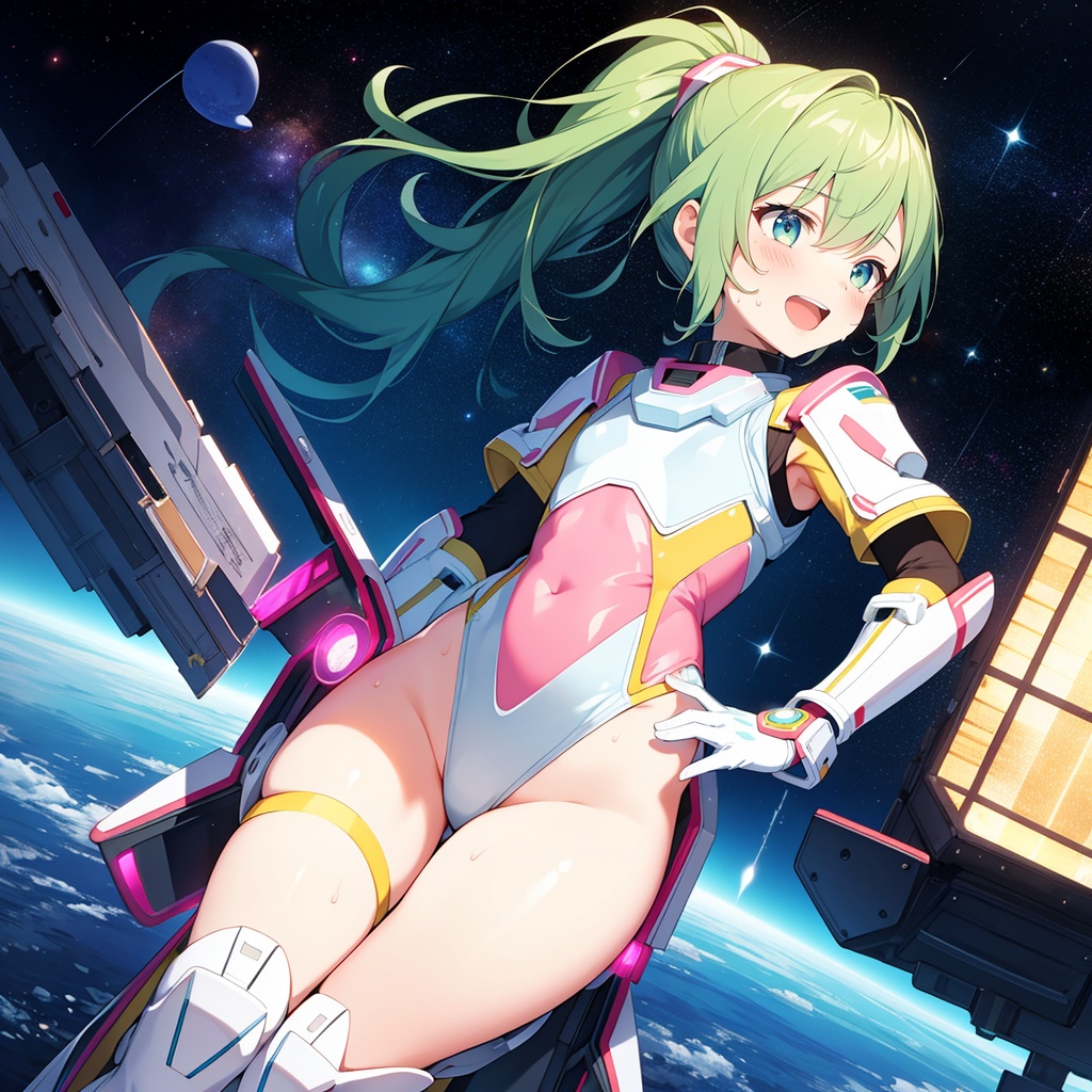 [CG集][高解像度30枚] 近未来宇宙服風美少女さん