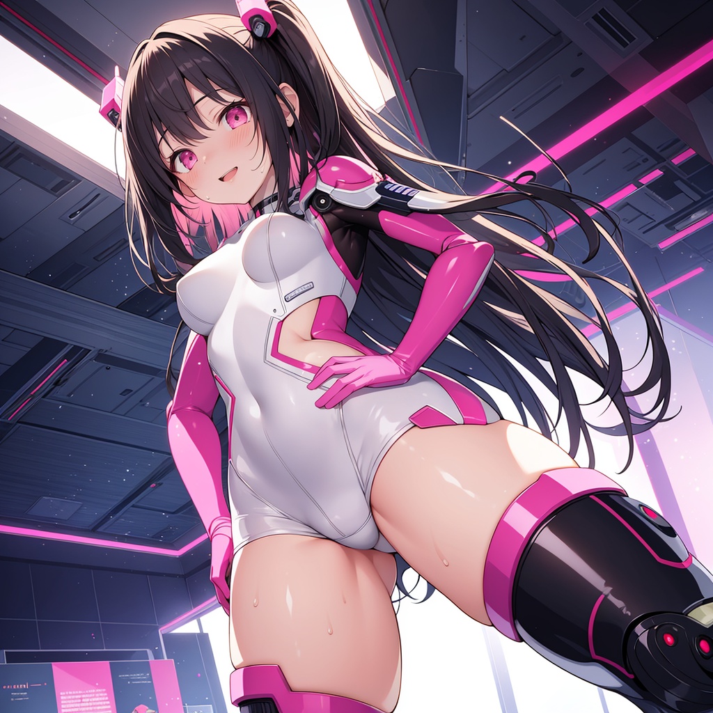 [CG集][高解像度30枚] ピンクボディスーツな美少女さん