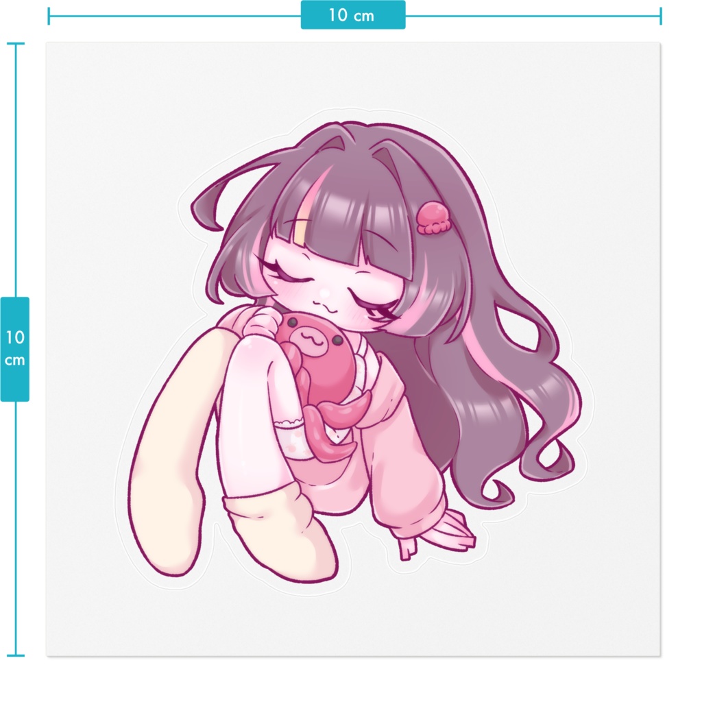 クリアステッカー部屋着ぴっぴ