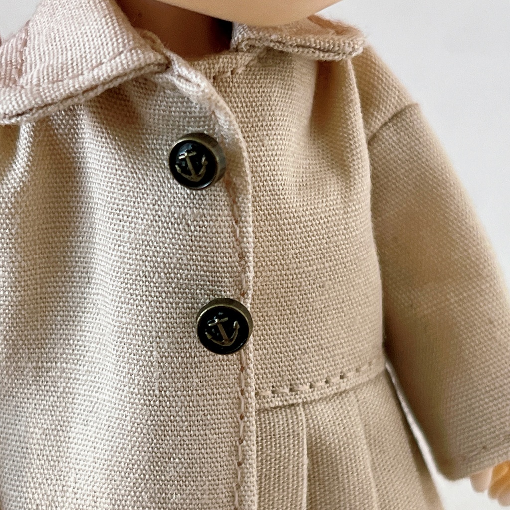 プリーツ入りのロングドレス オビツ11服 Piccodo服