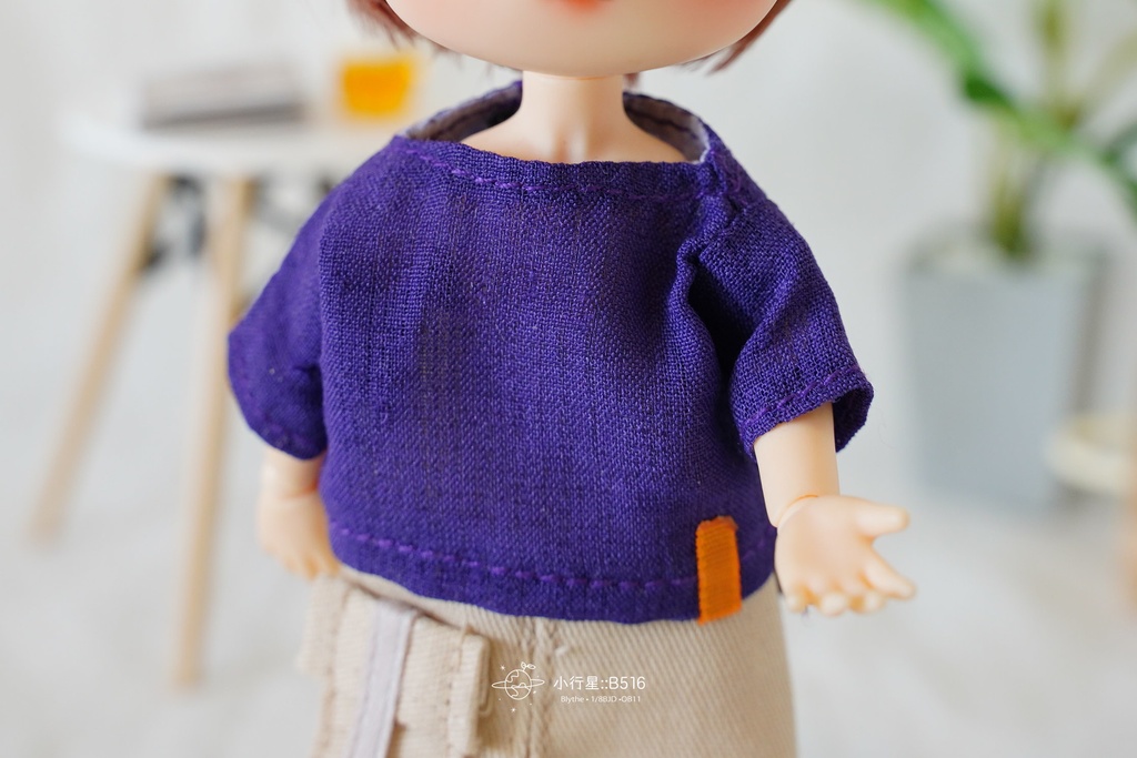 ボートネックの微透けトップス  オビツ11服 ピコドー服