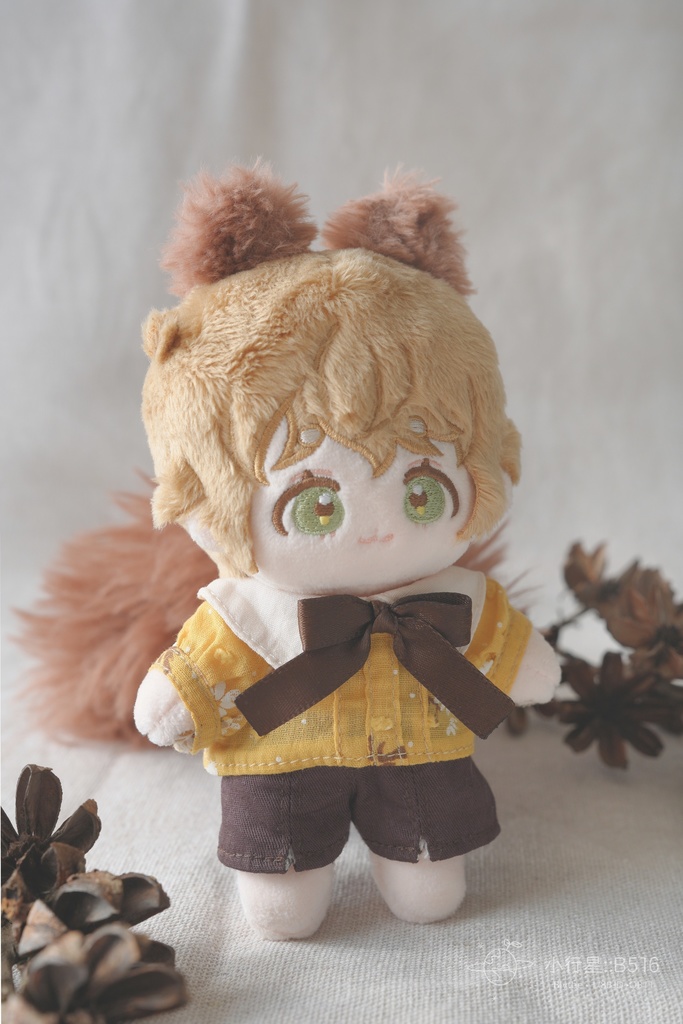 メンズ 森林系セットアップ 10CMぬい 棉花娃娃