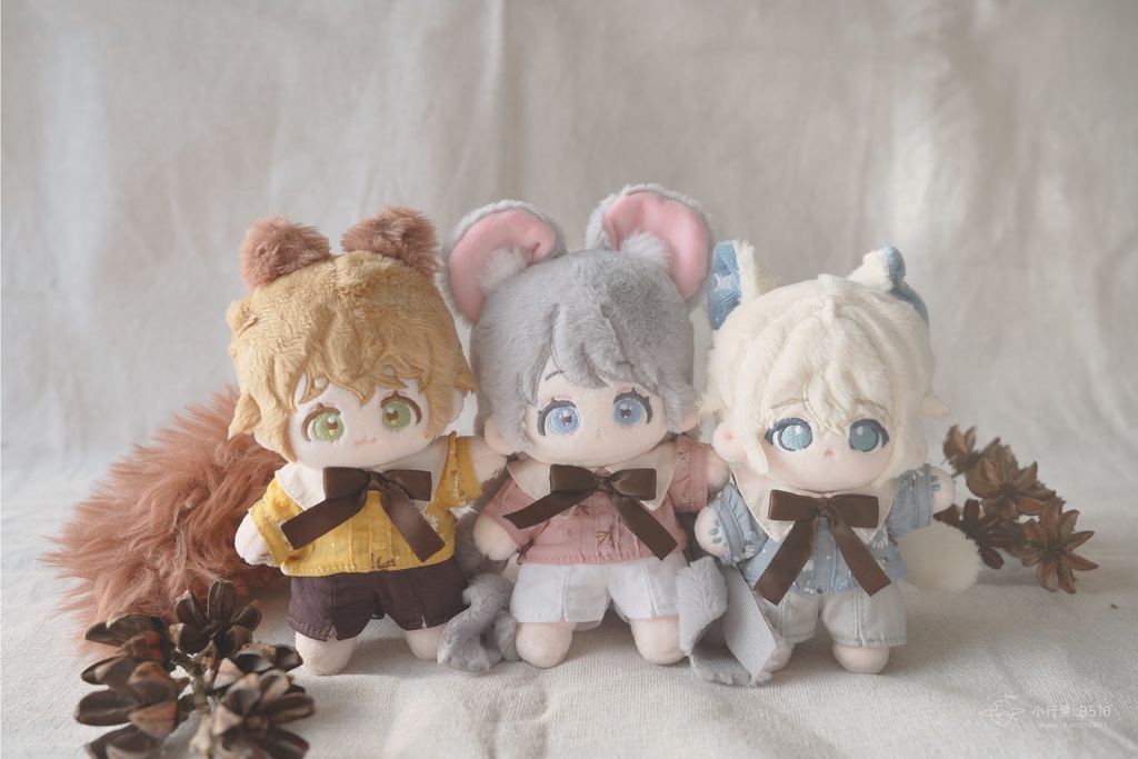 メンズ 森林系セットアップ 10CMぬい 棉花娃娃