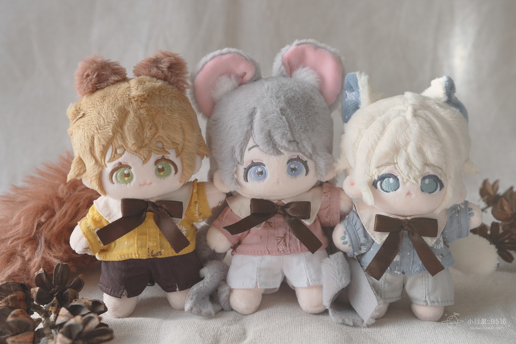 メンズ 森林系セットアップ 10CMぬい 棉花娃娃