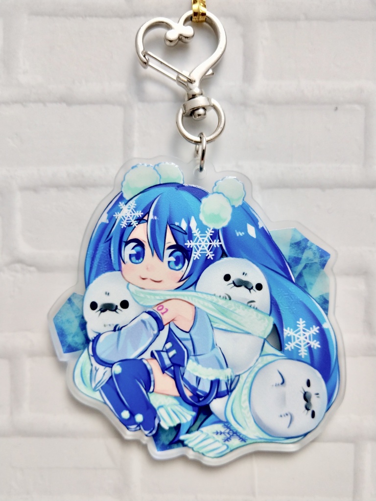 雪ミク あざらしアクリルキーホルダー ゴマアザラシじゃない通販 Booth