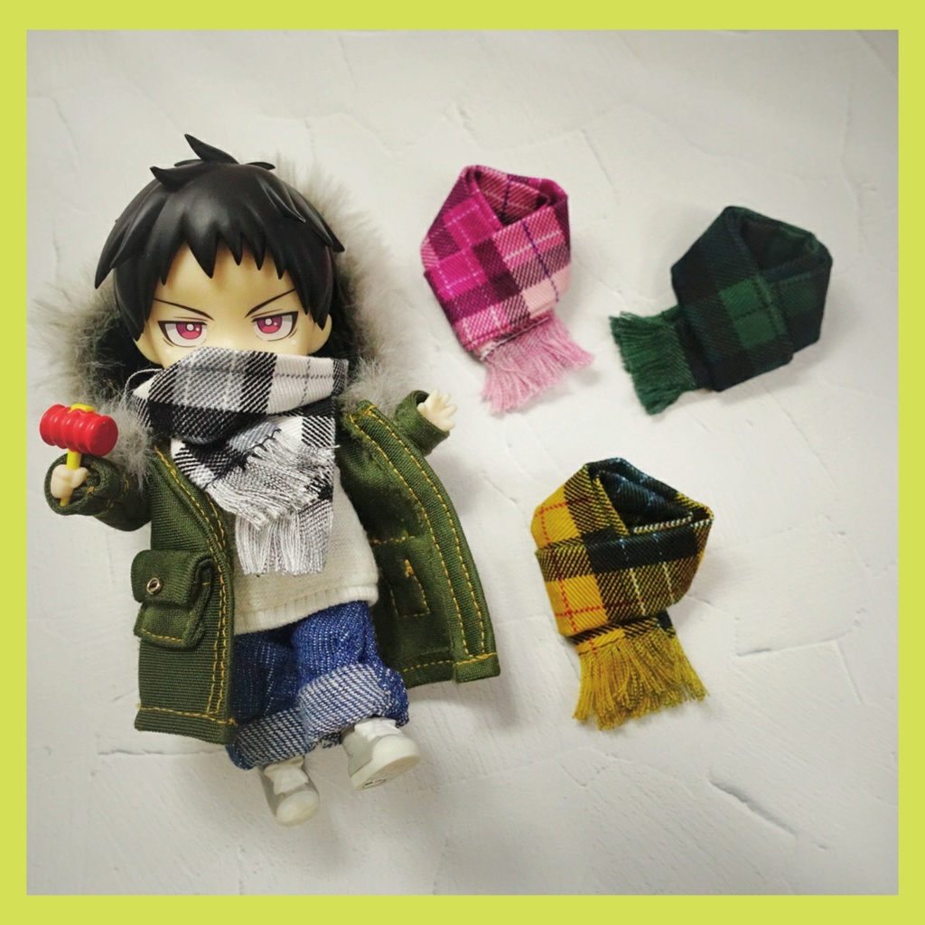 カラフルチェックマフラー