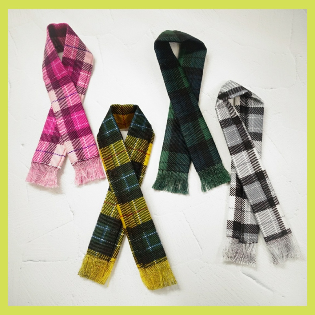 カラフルチェックマフラー