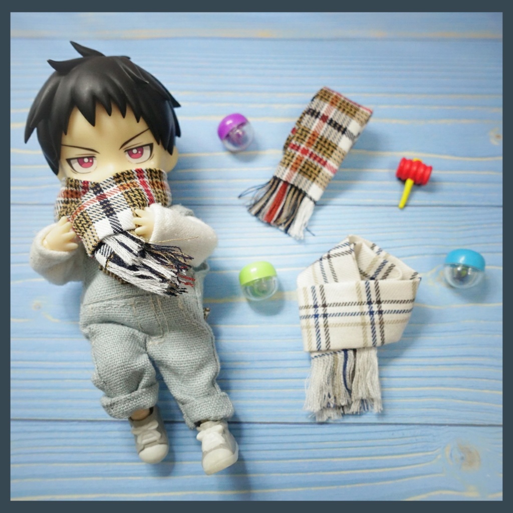 シンプルチェックマフラー