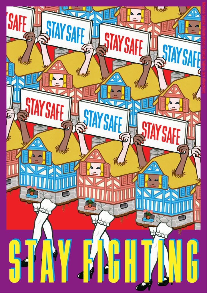 STAY FIGHTING T-shirt (BLACK)