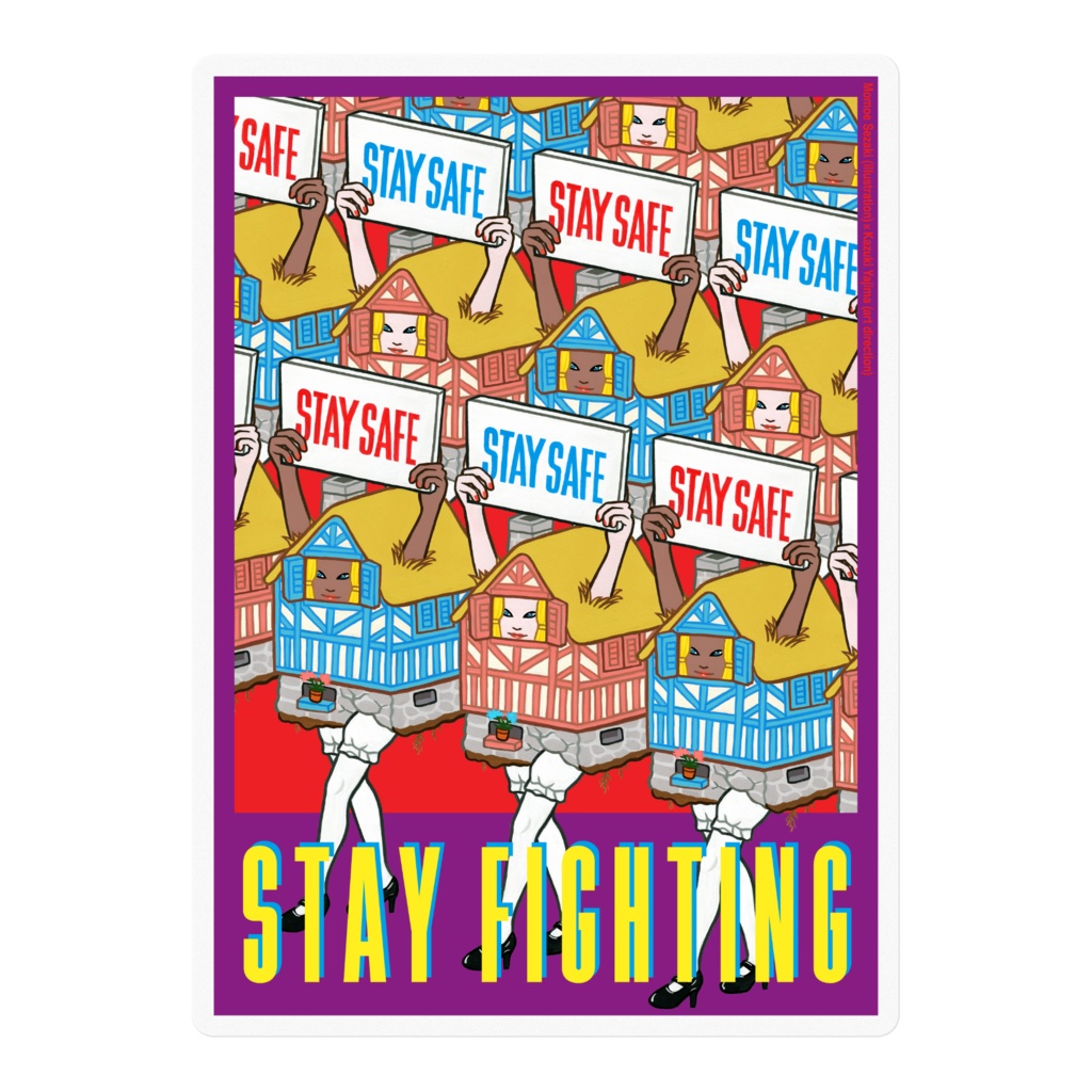 STAY FIGHTING sticker (CLEAR)