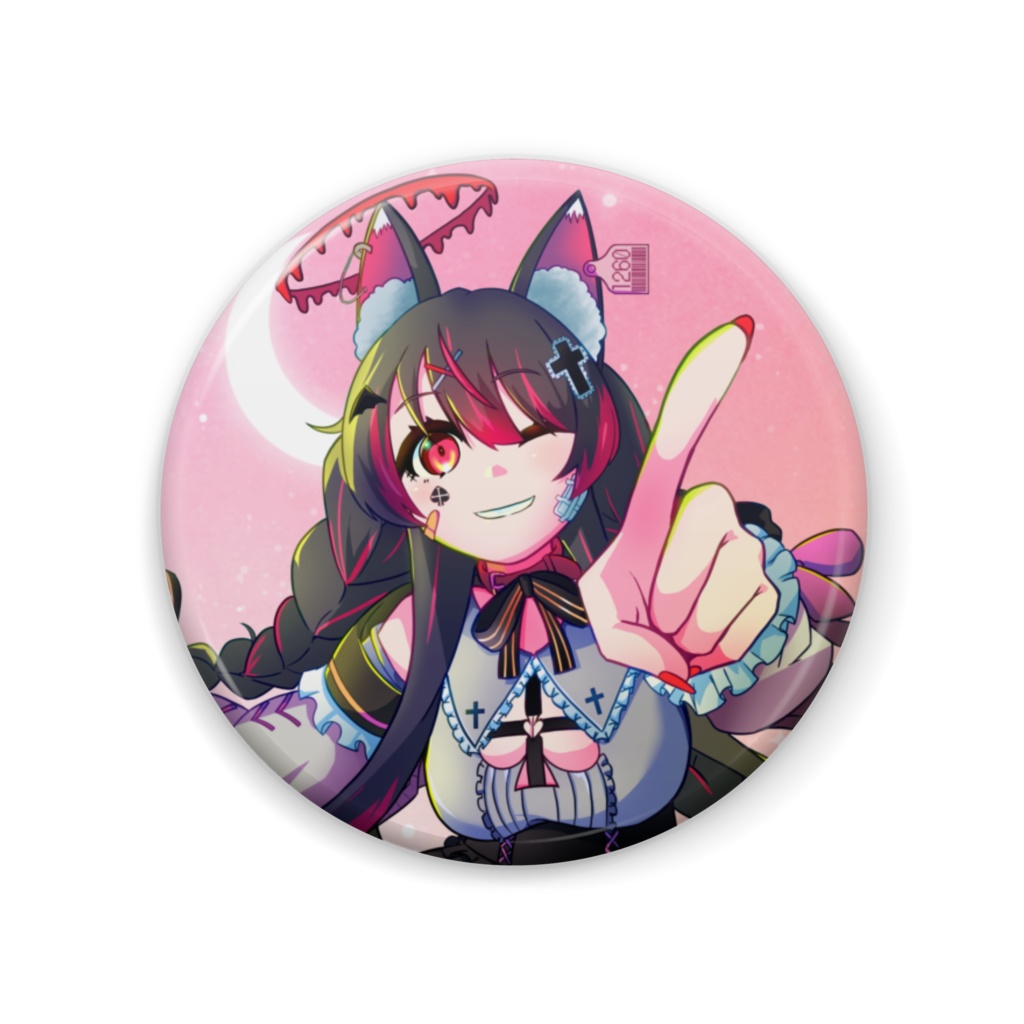 【冴月くろろ】1周年限定イラスト缶バッジ
