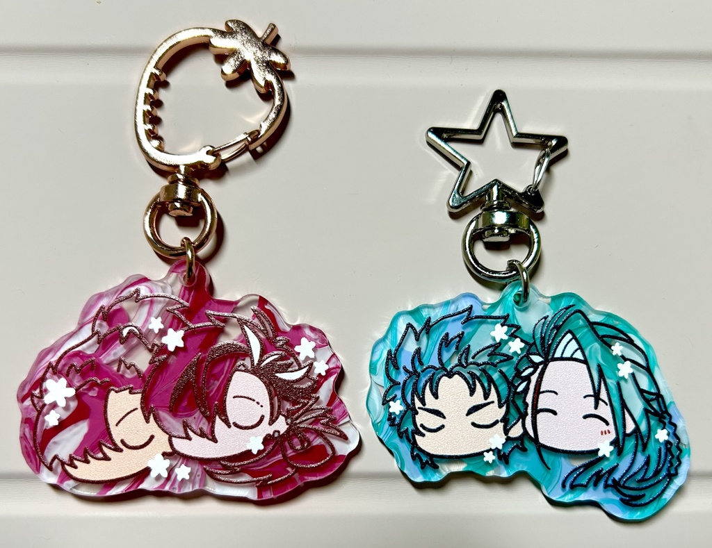 マーブルアクリルキーホルダー(ながしん・トシイサ)