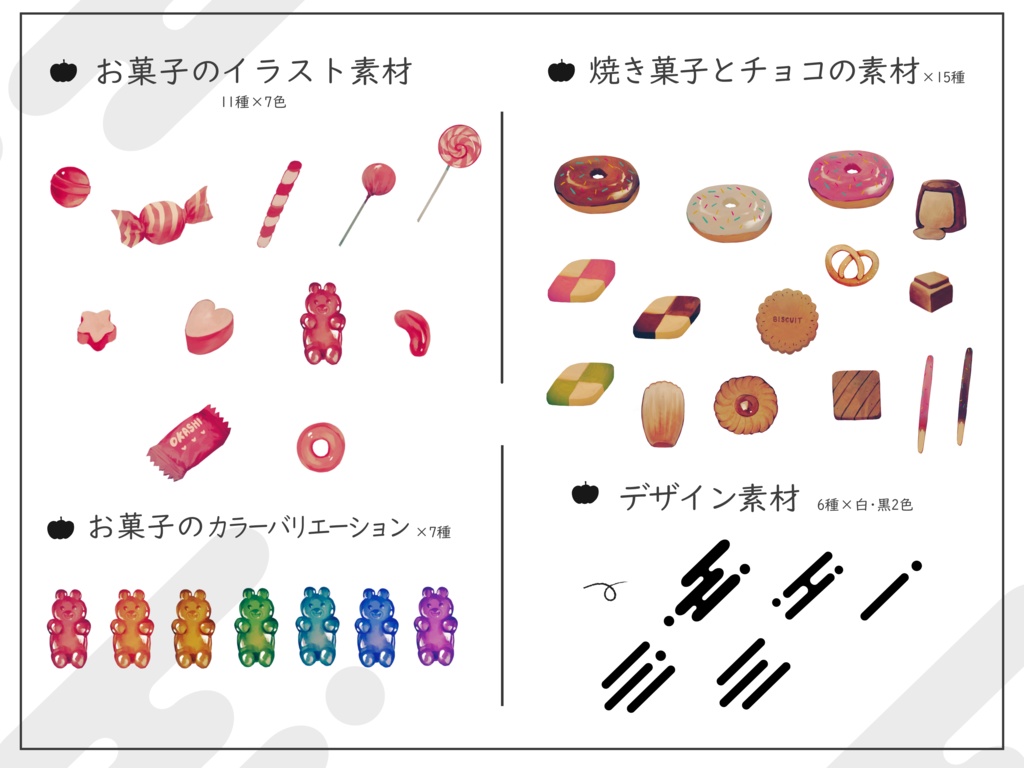 TRPGで使えるお菓子の素材集