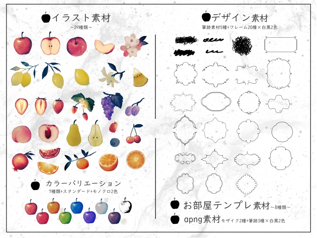 TRPGで使える果実の素材集