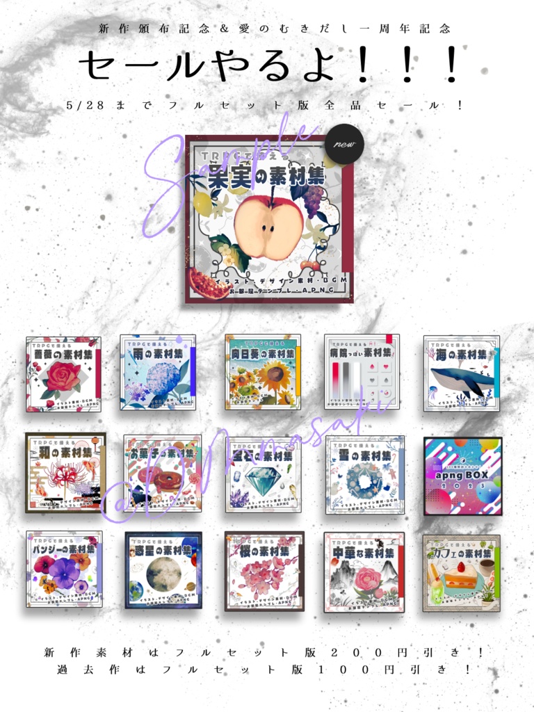 TRPGで使える果実の素材集