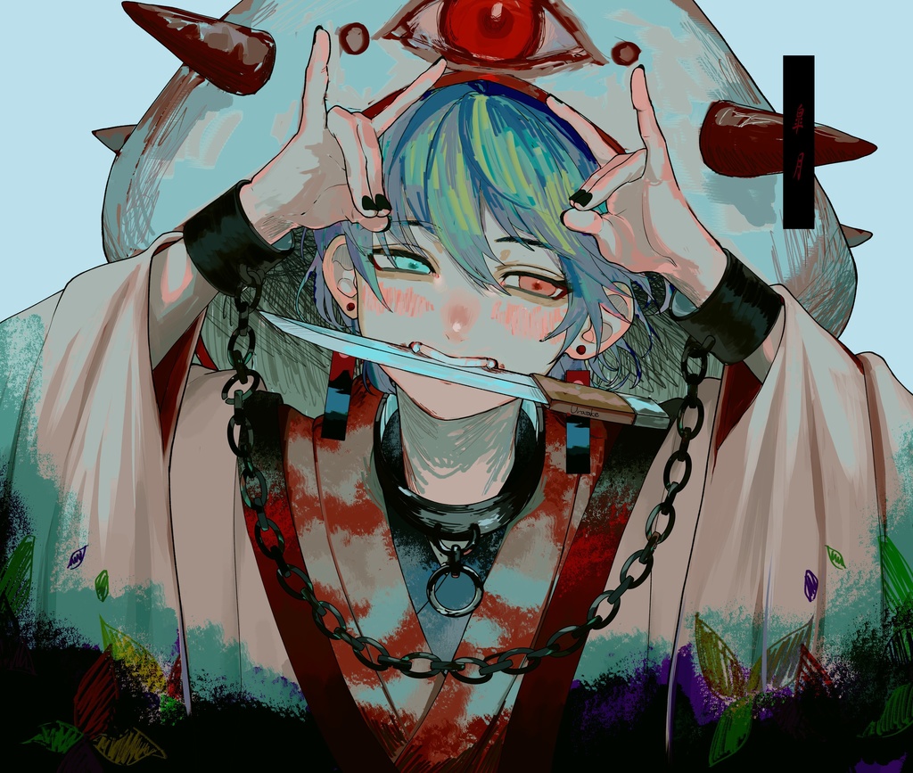 アクリルキーホルダー 狐の嫁入り