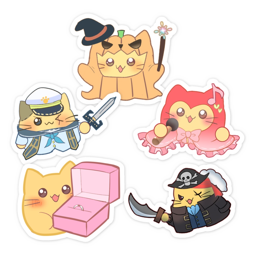 にゃんぷっぷースマホステッカー まとめセット