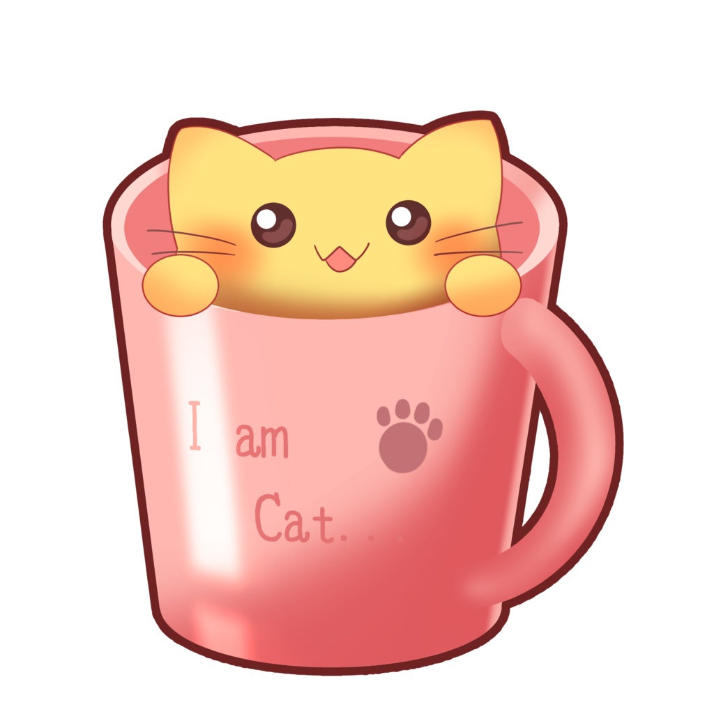 にゃんぷっぷーステッカー マグカップver