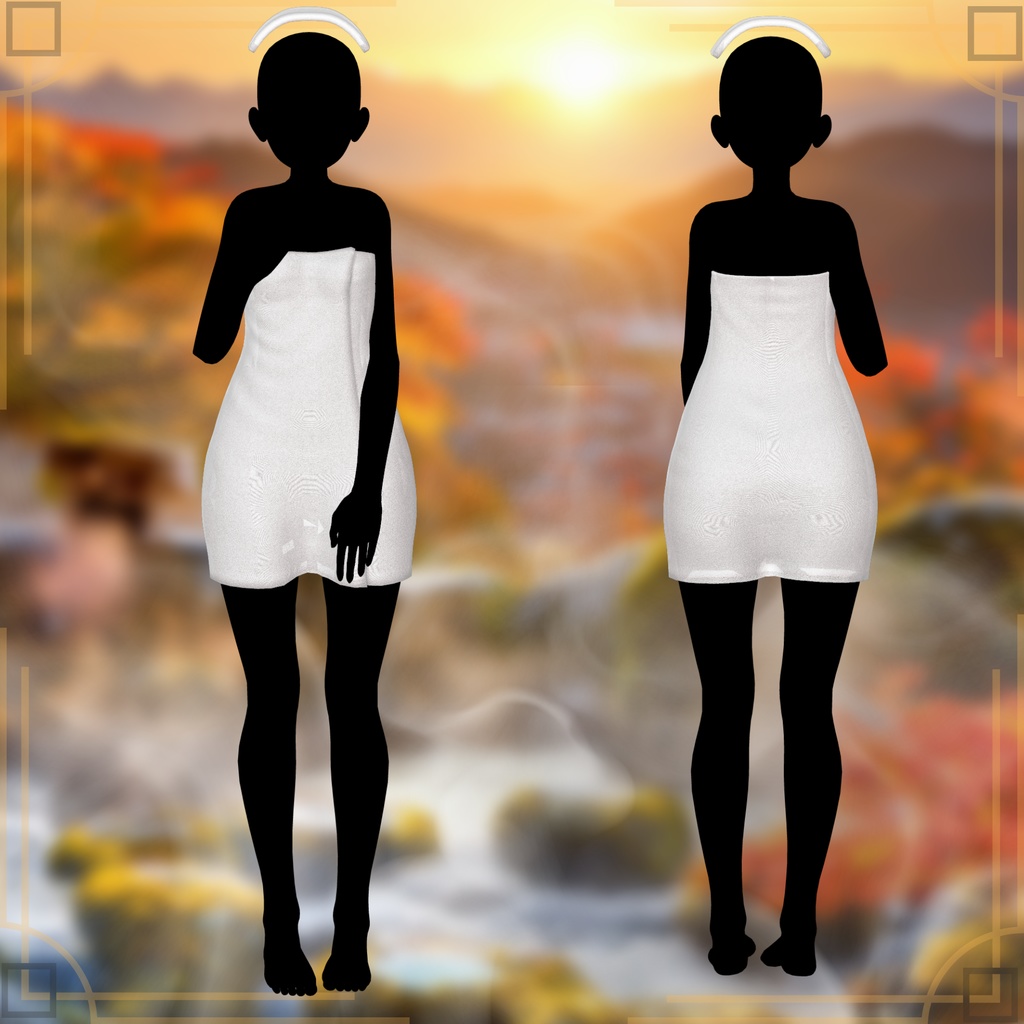 【19アバター対応】シンプルなバスタオル