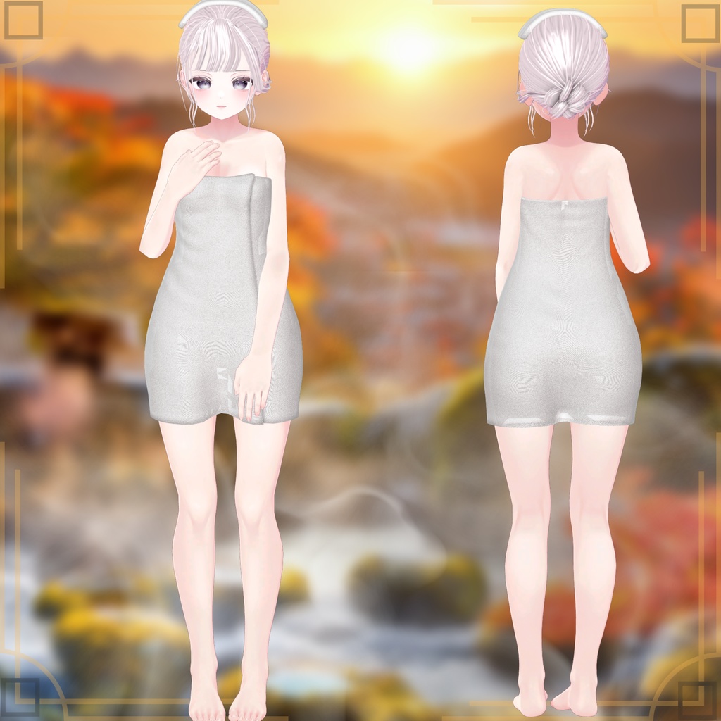 【19アバター対応】シンプルなバスタオル