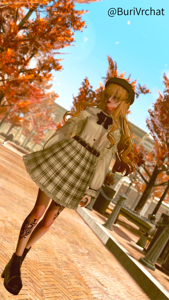 【21アバター対応】Autumn Lace Dress