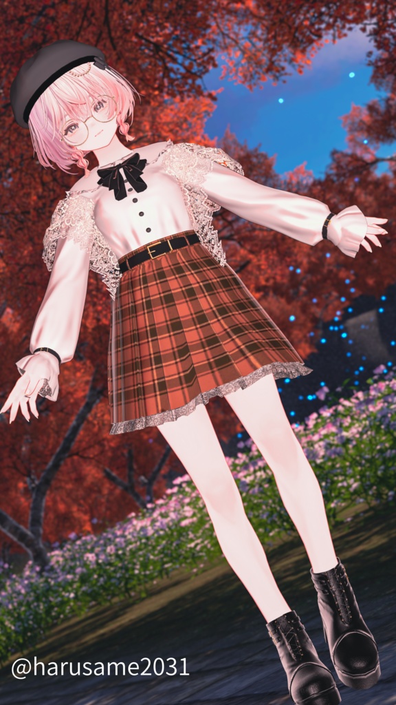 【21アバター対応】Autumn Lace Dress