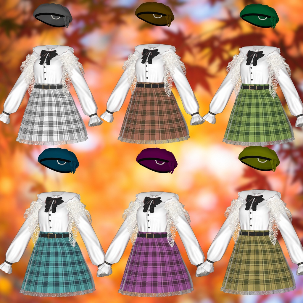 【21アバター対応】Autumn Lace Dress