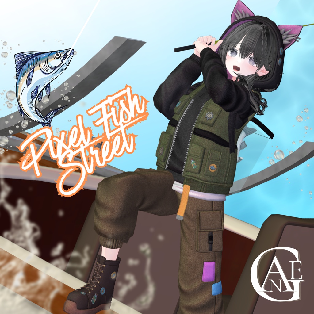 【13アバター対応】Pixel Fish Street