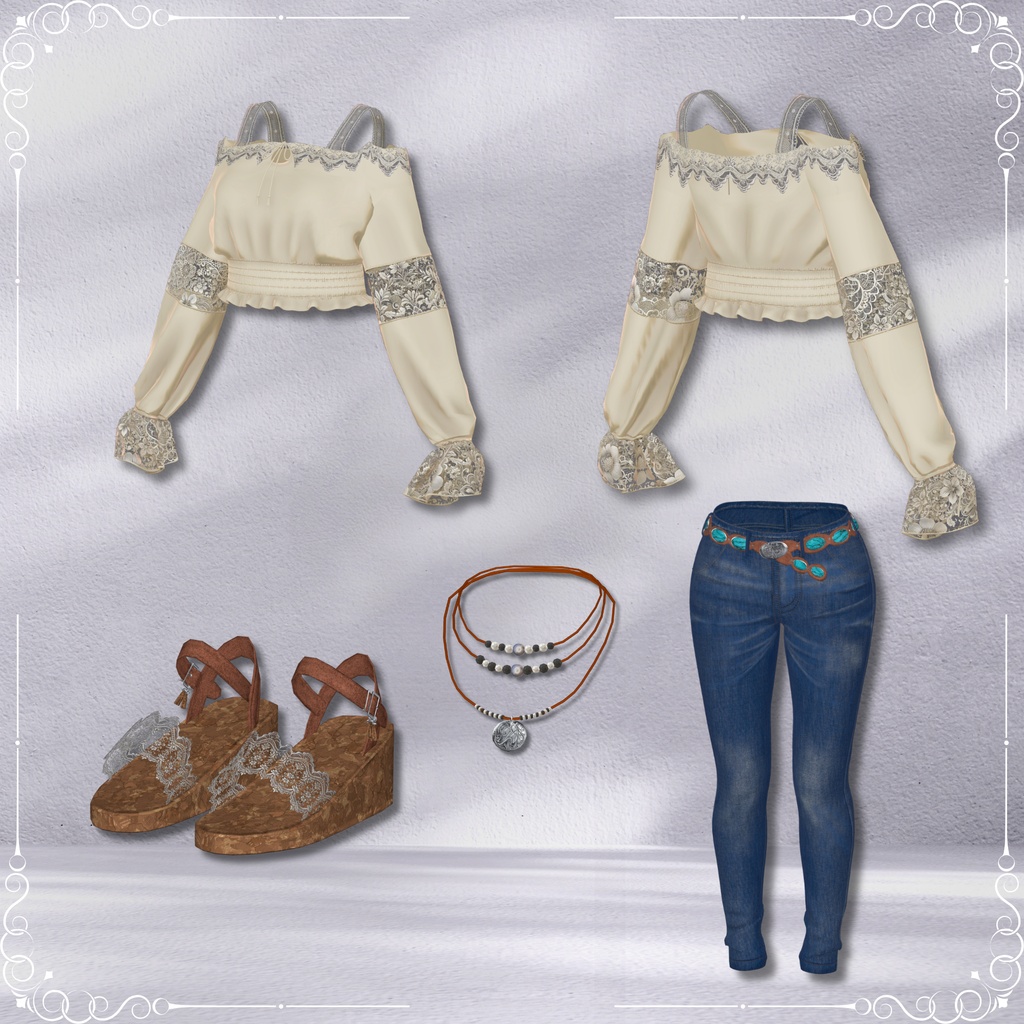 セール中【20アバター対応】Bohemian Denim Set