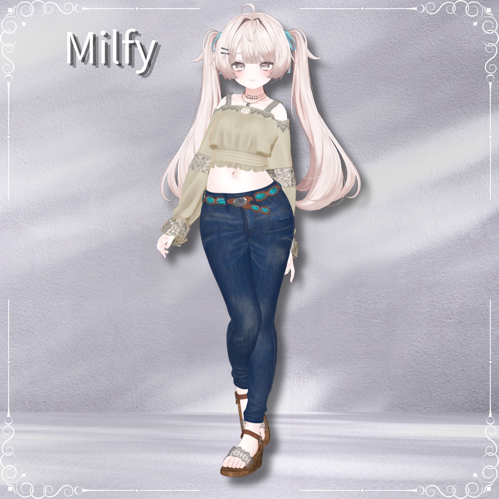 セール中【20アバター対応】Bohemian Denim Set