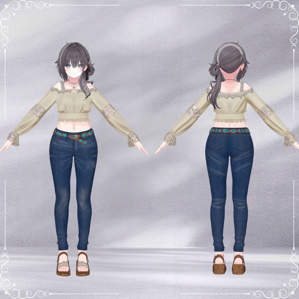 セール中【20アバター対応】Bohemian Denim Set