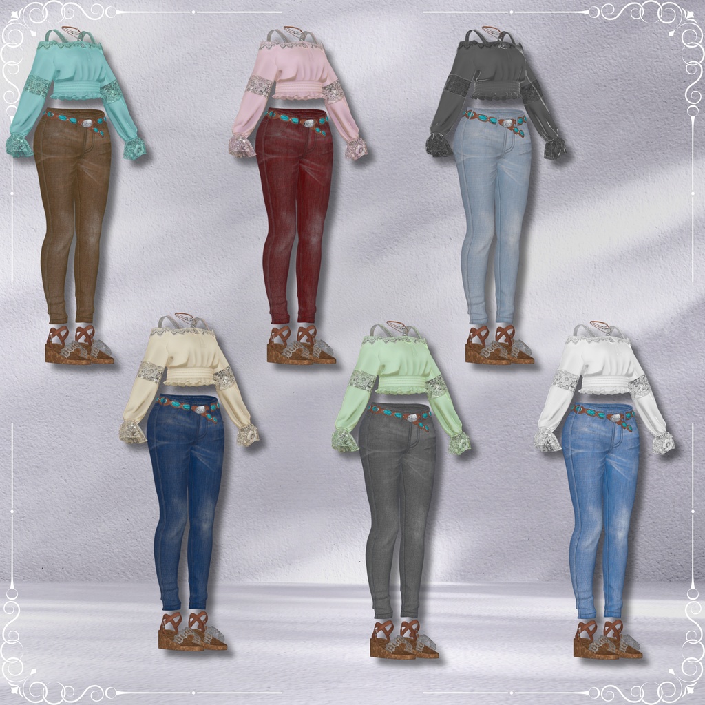 セール中【20アバター対応】Bohemian Denim Set