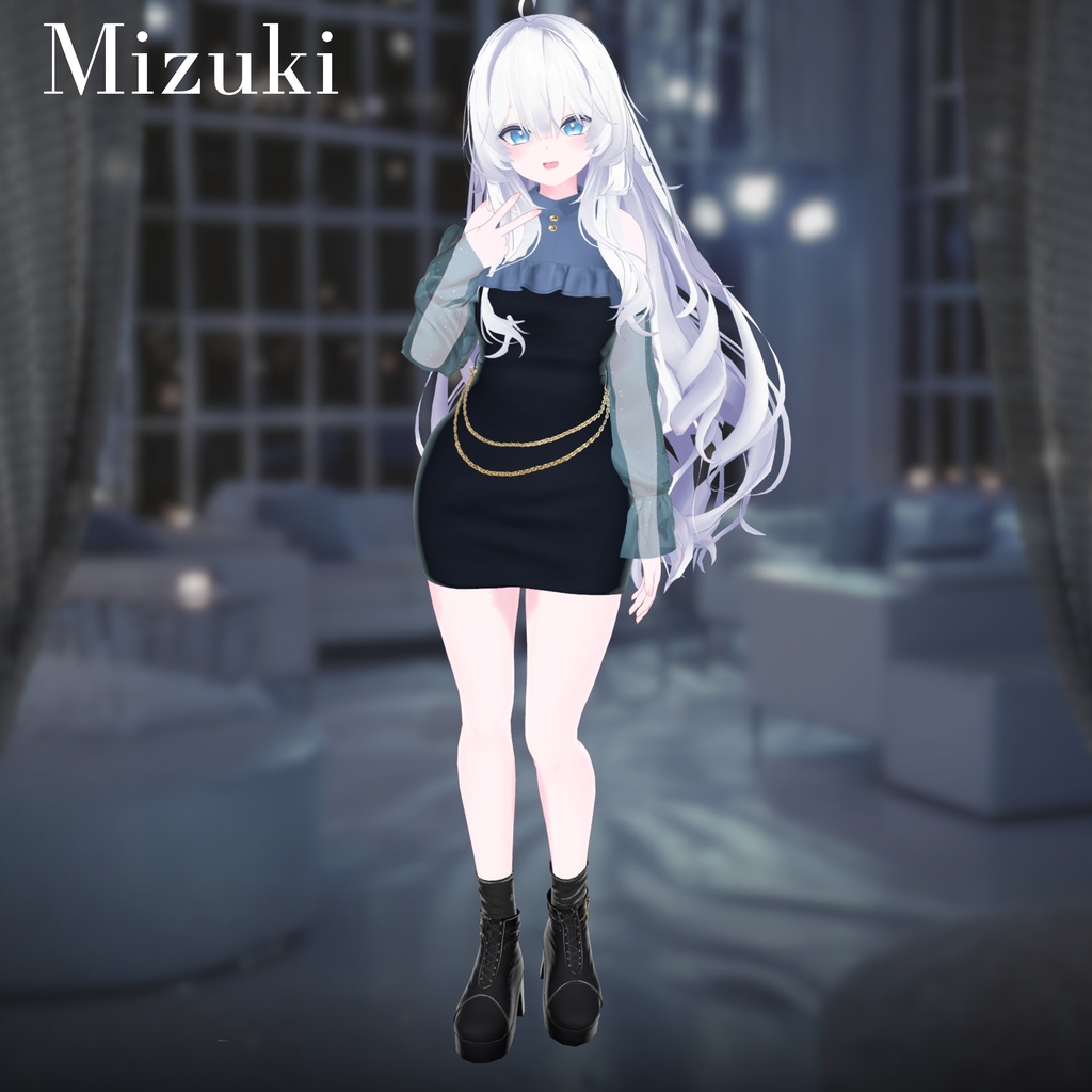 【25アバター対応】Cheer Chain Dress