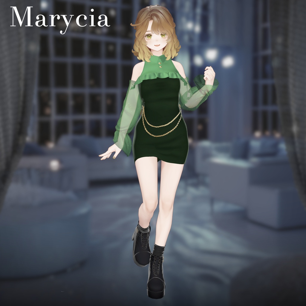 【25アバター対応】Cheer Chain Dress
