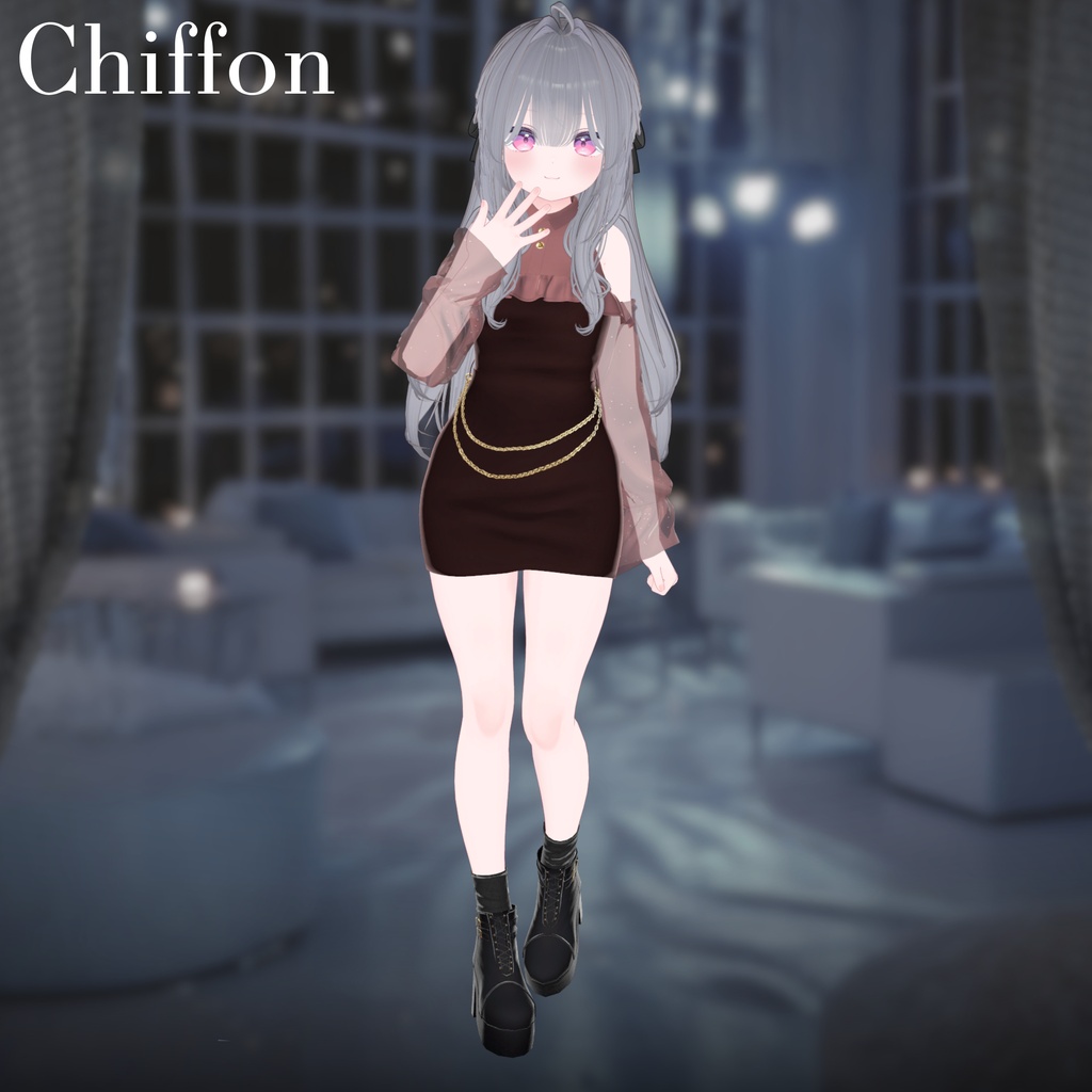 【25アバター対応】Cheer Chain Dress