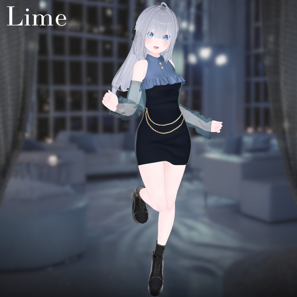 【25アバター対応】Cheer Chain Dress