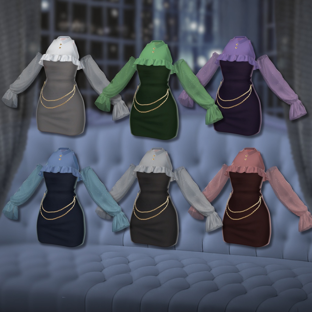 【25アバター対応】Cheer Chain Dress