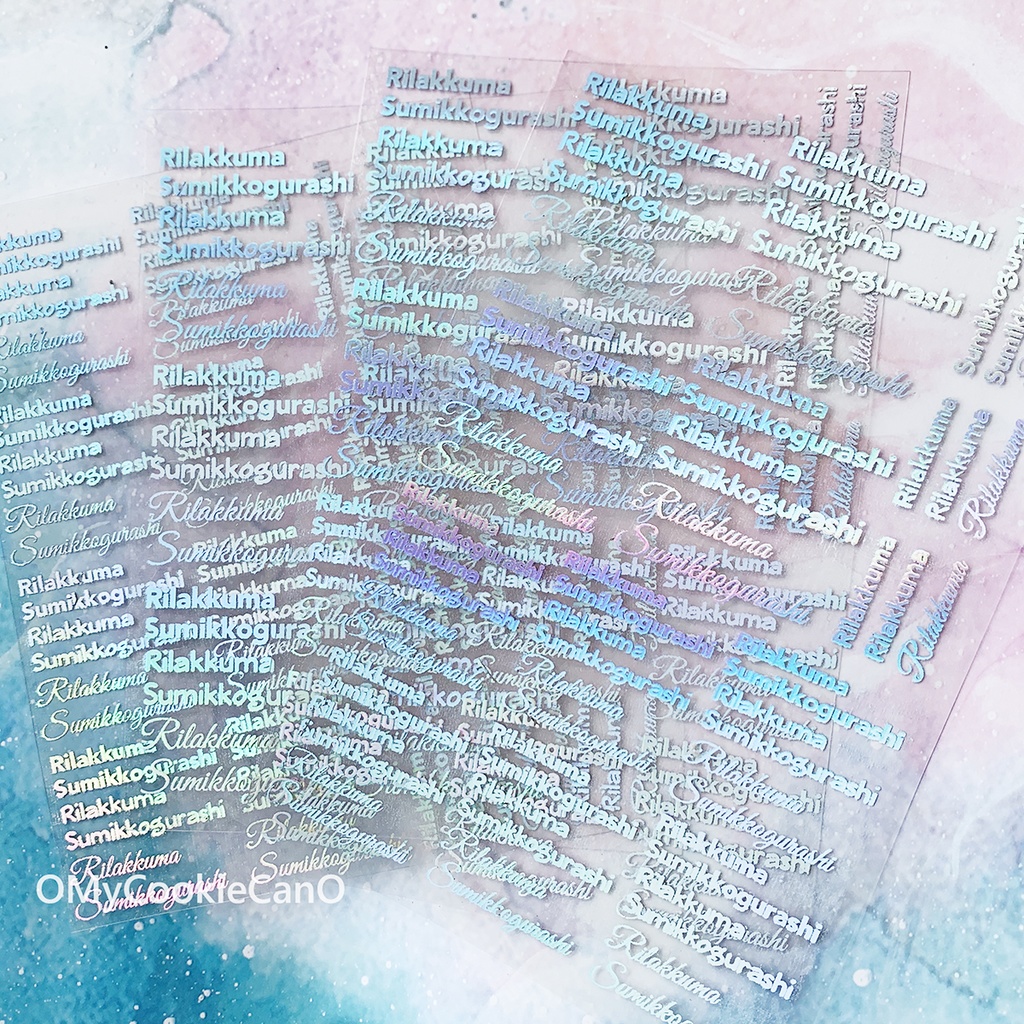 Mycookiecan 可愛い リラックマ コーナー生物アルファベット レジン専用透明レーザー素材