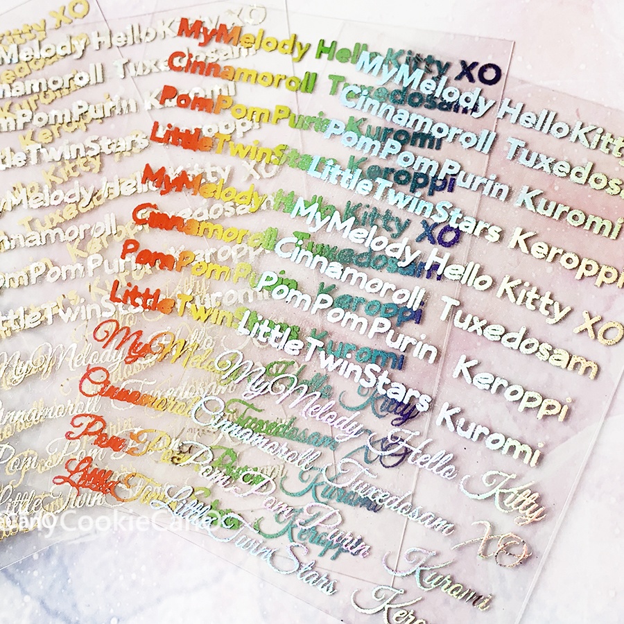 Mycookiecan可愛いsanrio キャラクター名前 エポキシ樹脂専用 透明レーザー素材コレクション