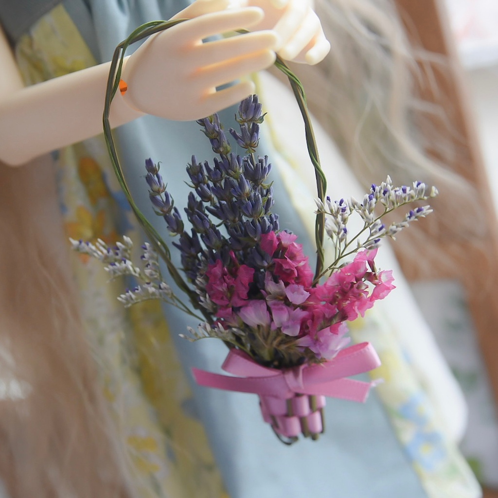 ドライフラワーの花籠