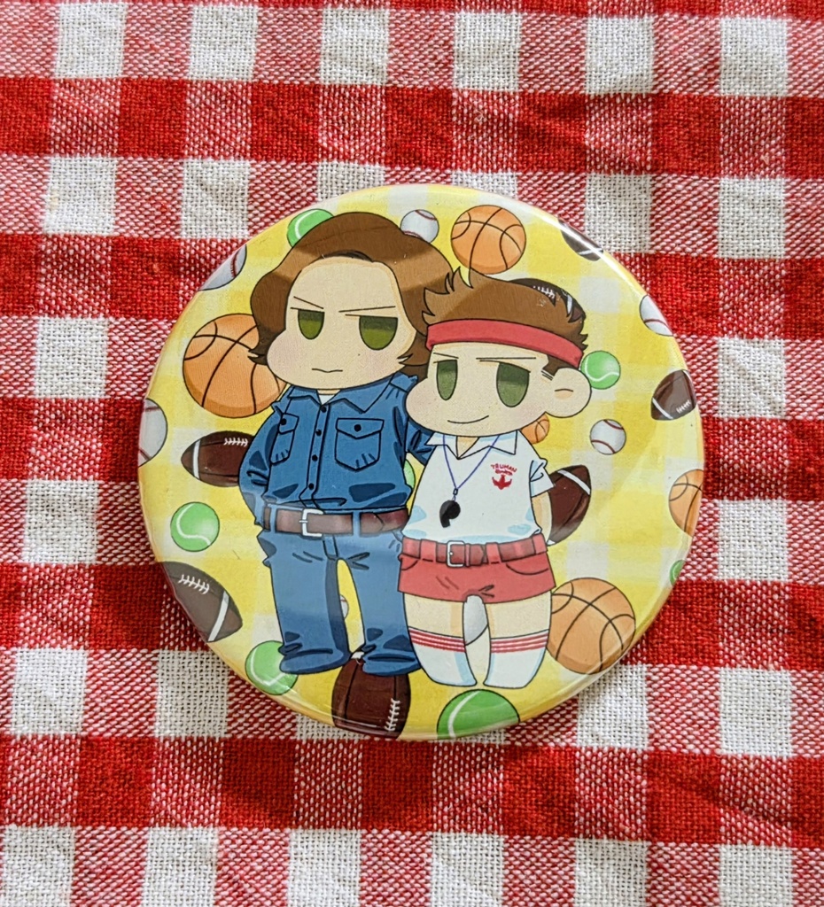 体育教師ディーン&用務員サム：缶バッジ