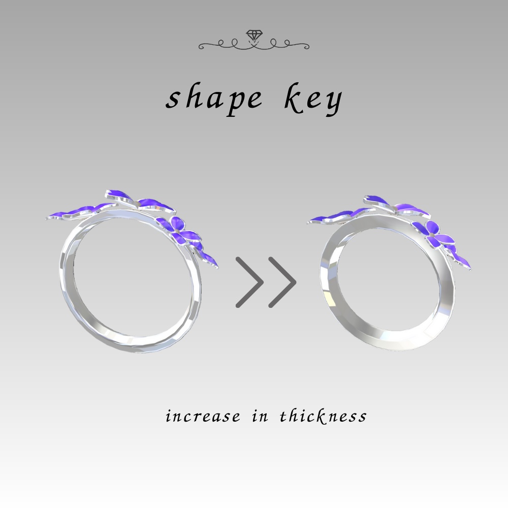 【VRChat】紫陽花リング hortensiaシリーズ