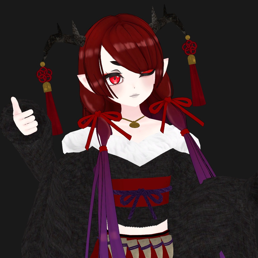 オリジナルキャラクターえひえひか3Dモデル