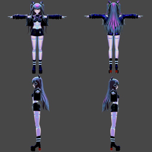 Daw-N オリジナル3Dキャラクターモデル