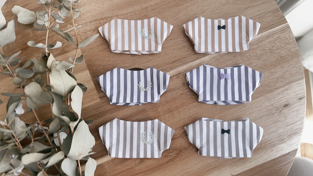 刺繍Tシャツ(リーフとリボン)