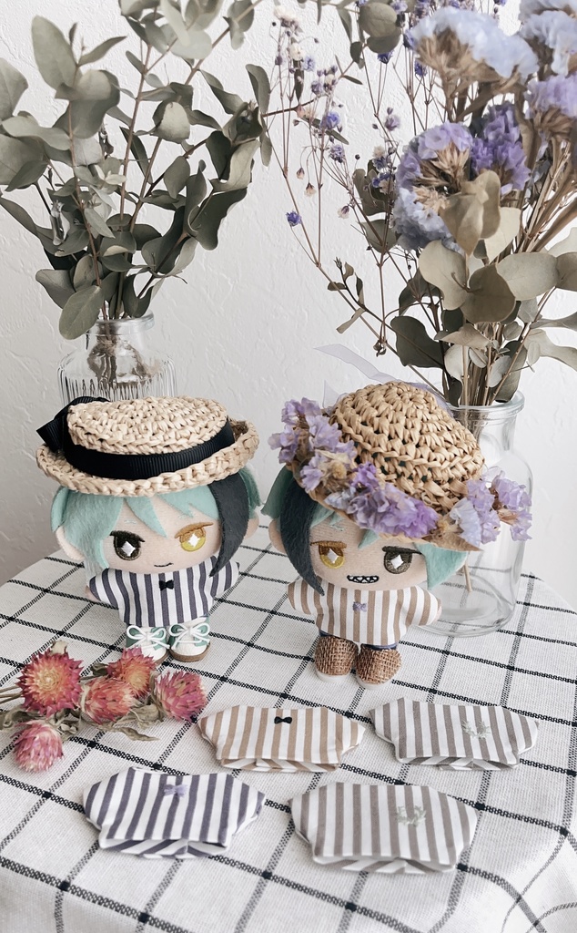 刺繍Tシャツ(リーフとリボン)