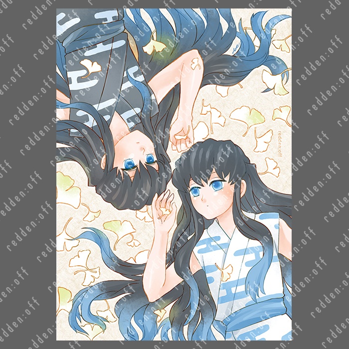 銀杏 金箔風 ポストカード